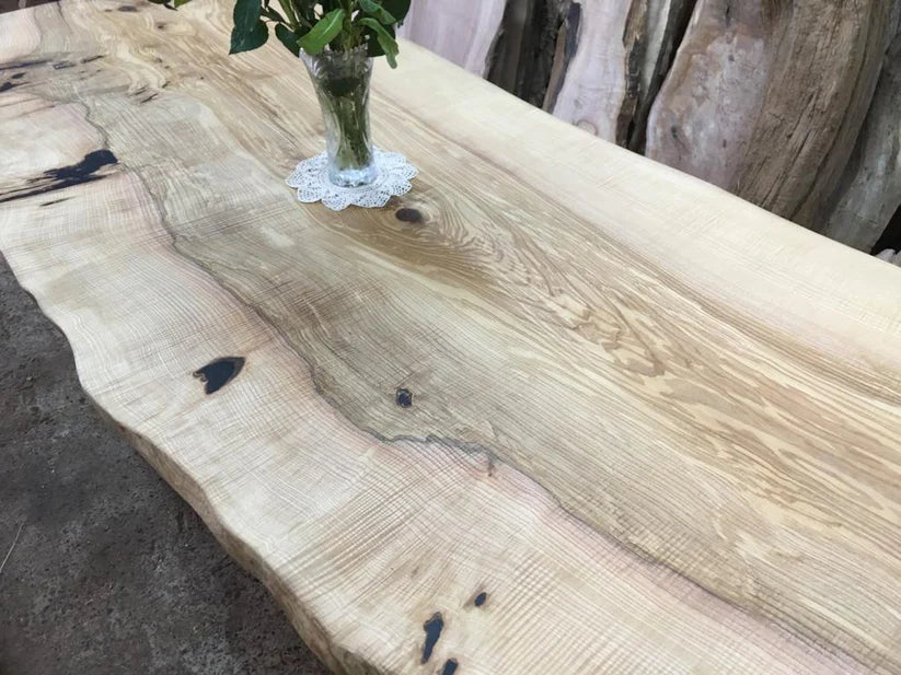 Single Slab Olive Ash Table