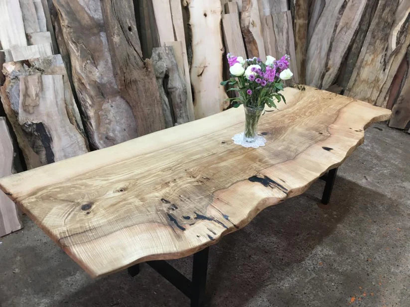 Single Slab Olive Ash Table