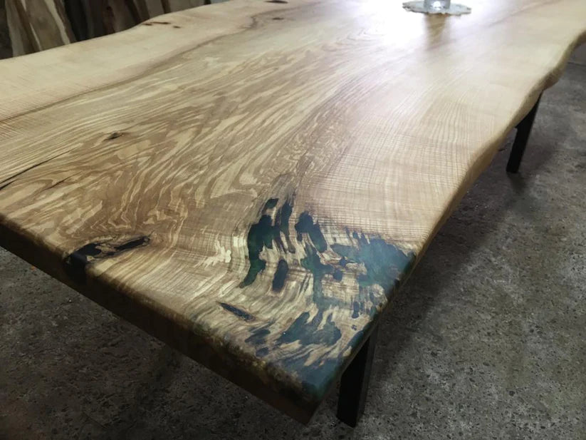 Single Slab Olive Ash Table