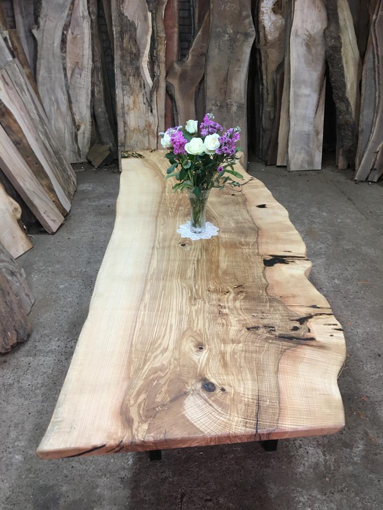 Single Slab Olive Ash Table