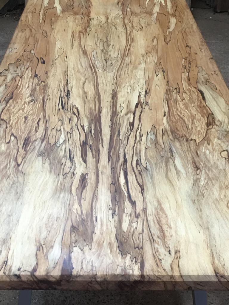 Book Matched Spalted Beech Table