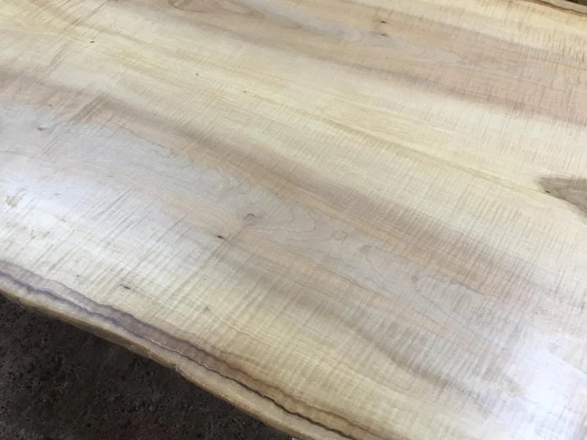 Book Matched Rippled Sycamore Table