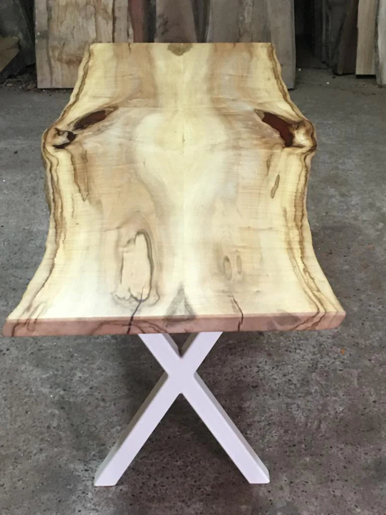 Book Matched Rippled Sycamore Table