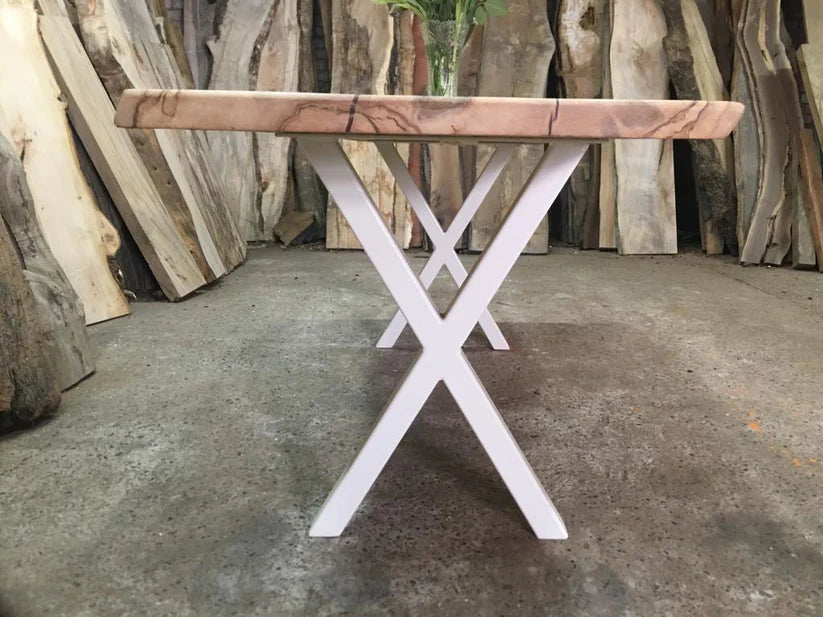 Book Matched Rippled Sycamore Table