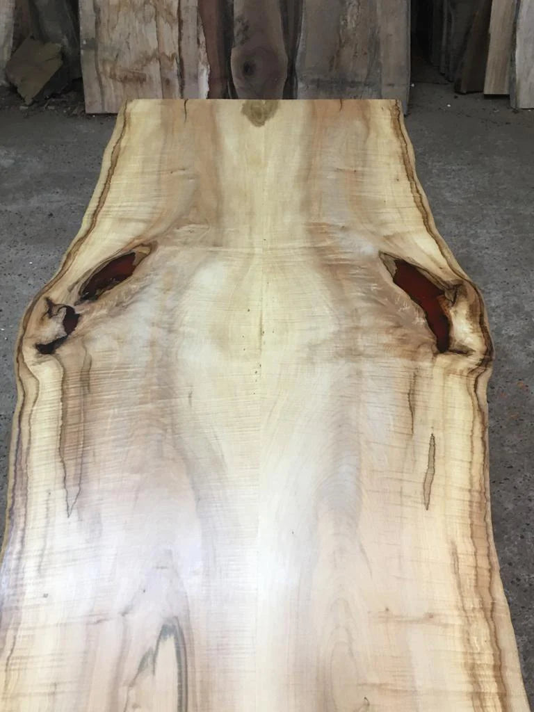 Book Matched Rippled Sycamore Table