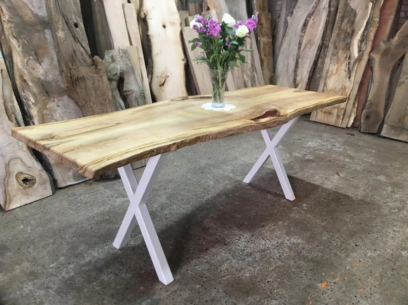 Book Matched Rippled Sycamore Table