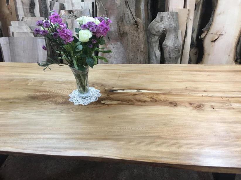 Book Matched Wych Elm Dining Table