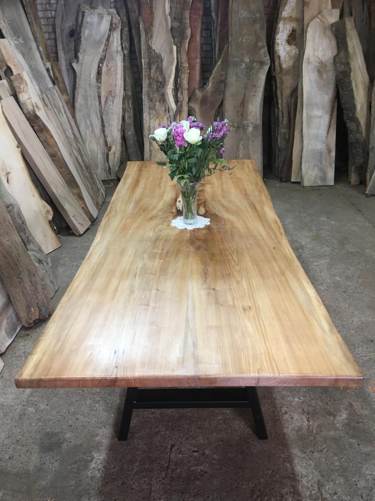 Book Matched Wych Elm Dining Table