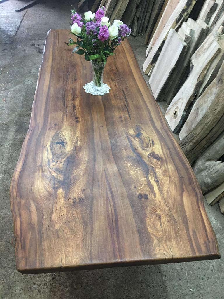 Book Matched English Elm Table