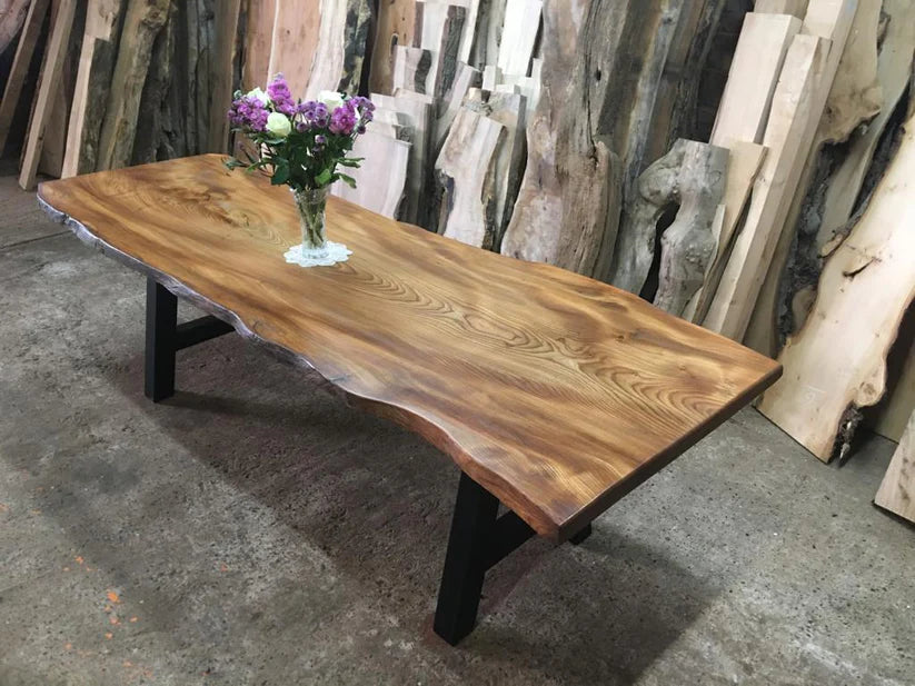 Single Slab English Elm Table