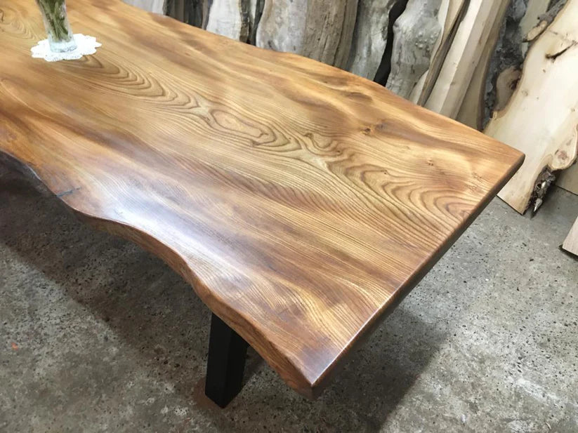 Single Slab English Elm Table