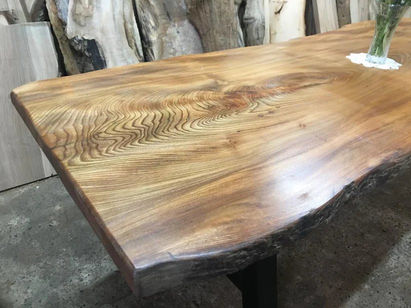 Single Slab English Elm Table