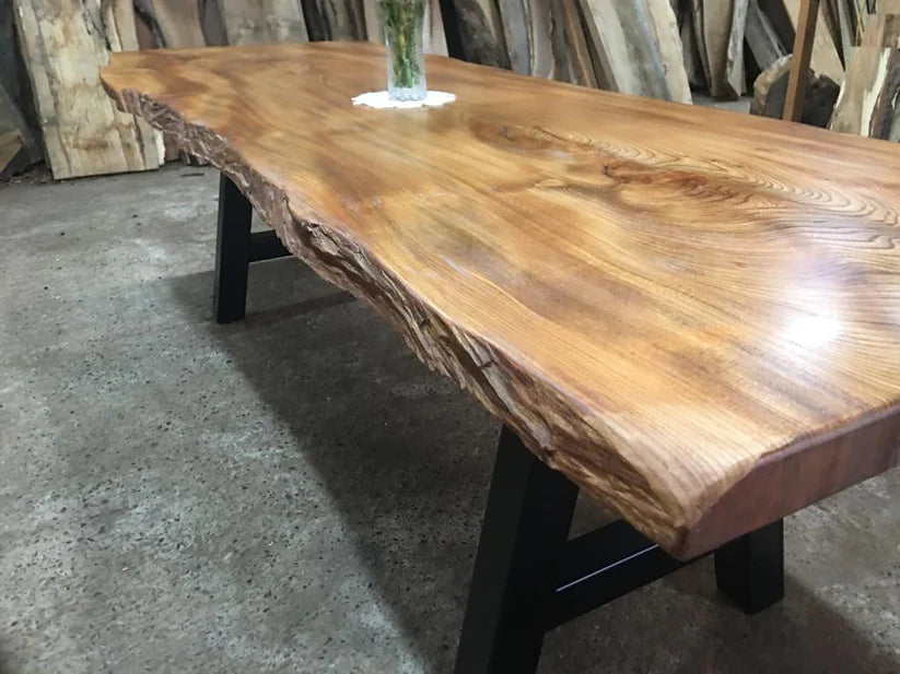 Single Slab English Elm Table