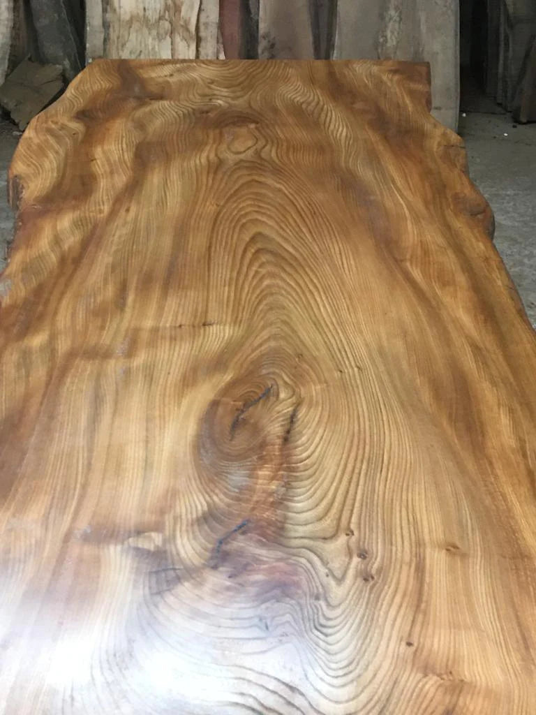 Single Slab English Elm Table