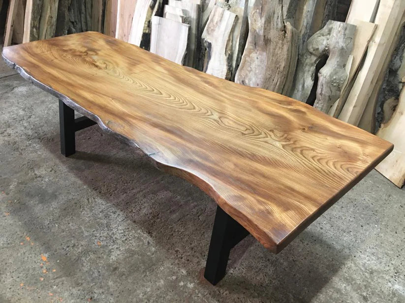 Single Slab English Elm Table